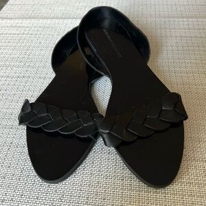 Zara braided sandals, black leather, size 38 (8)